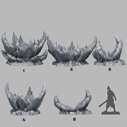 3D Printed Fantastic Plants and Rocks Alien Flowers 28mm - 32mm D&D Wargaming (Online Only)