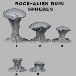 3D Printed Fantastic Plants and Rocks Alien Ruin Spheres 28mm - 32mm D&D Wargaming (Online Only)