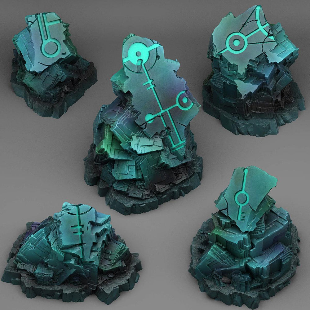 3D Printed Fantastic Plants and Rocks Alien Ruins 28mm - 32mm D&D Wargaming (Online Only)