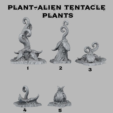 3D Printed Fantastic Plants and Rocks Alien Tentacle Plants 28mm - 32mm D&D Wargaming (Online Only)