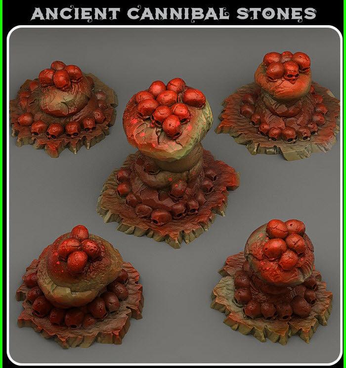 3D Printed Fantastic Plants and Rocks Ancient Cannibal Stones 28mm - 32mm D&D Wargaming (Online Only)