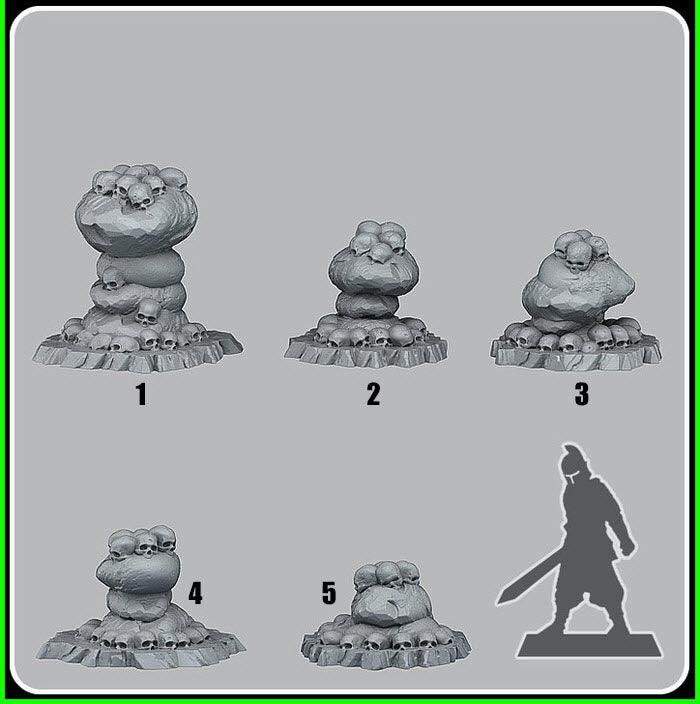 3D Printed Fantastic Plants and Rocks Ancient Cannibal Stones 28mm - 32mm D&D Wargaming (Online Only)