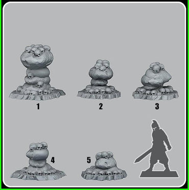 3D Printed Fantastic Plants and Rocks Ancient Cannibal Stones 28mm - 32mm D&D Wargaming (Online Only)