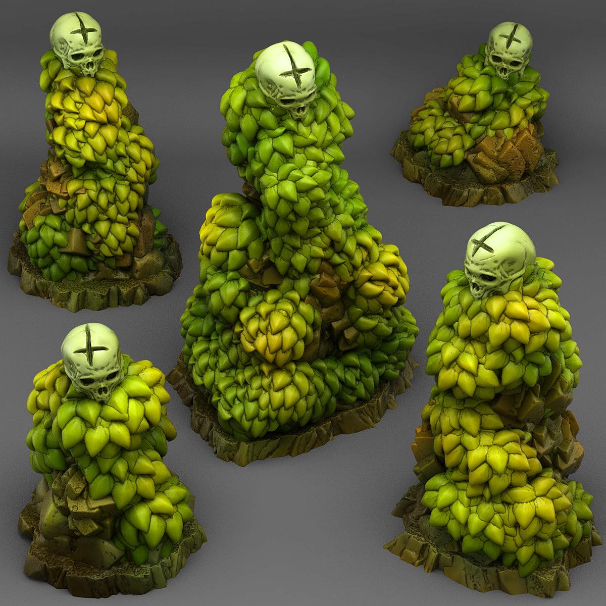 3D Printed Fantastic Plants and Rocks Ancient Crusader Tombs 28mm - 32mm D&D Wargaming (Online Only)