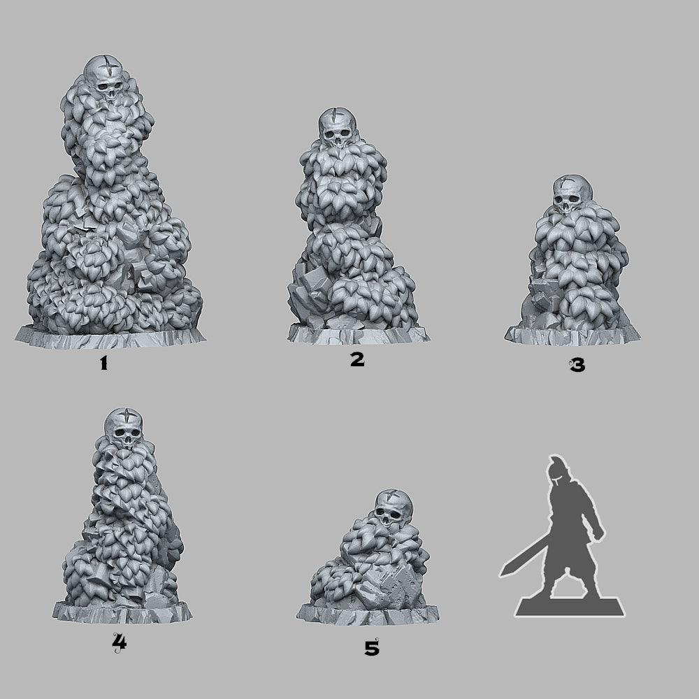 3D Printed Fantastic Plants and Rocks Ancient Crusader Tombs 28mm - 32mm D&D Wargaming (Online Only)