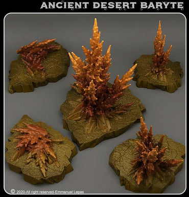 3D Printed Fantastic Plants and Rocks Ancient Desert Baryte 28mm - 32mm D&D Wargaming (Online Only)