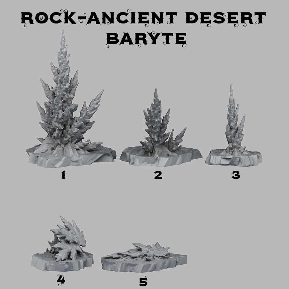 3D Printed Fantastic Plants and Rocks Ancient Desert Baryte 28mm - 32mm D&D Wargaming (Online Only)