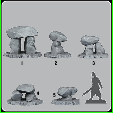 3D Printed Fantastic Plants and Rocks Ancient Dolmens 28mm - 32mm D&D Wargaming (Online Only)