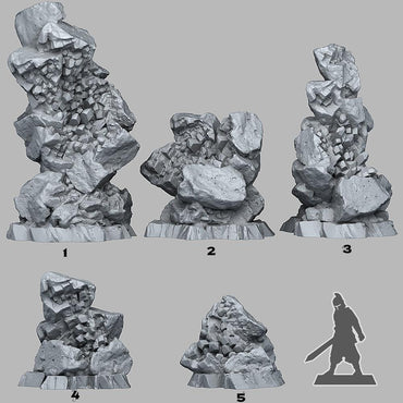 3D Printed Fantastic Plants and Rocks Ancient Hidden Crystals 28mm - 32mm D&D Wargaming (Online Only)