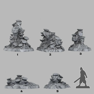 3D Printed Fantastic Plants and Rocks Ancient Moulds 28mm - 32mm D&D Wargaming (Online Only)