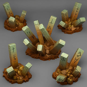 3D Printed Fantastic Plants and Rocks Ancient Secret Stones 28mm - 32mm D&D Wargaming (Online Only)