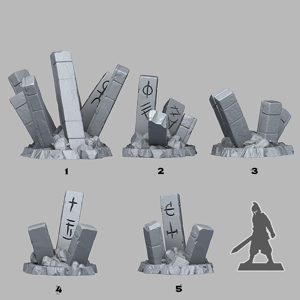 3D Printed Fantastic Plants and Rocks Ancient Secret Stones 28mm - 32mm D&D Wargaming (Online Only)
