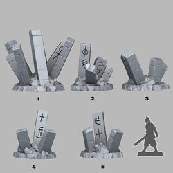 3D Printed Fantastic Plants and Rocks Ancient Secret Stones 28mm - 32mm D&D Wargaming (Online Only)