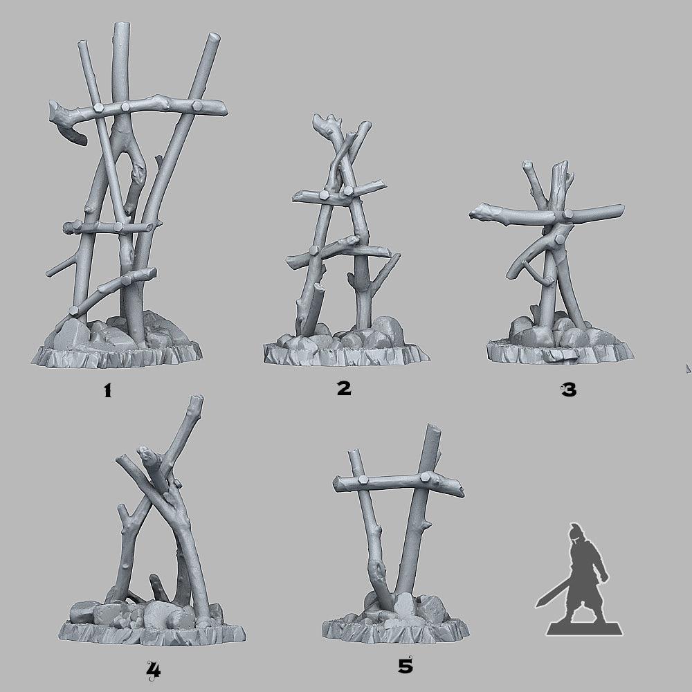 3D Printed Fantastic Plants and Rocks Ancient Tribal Ruins 28mm - 32mm D&D Wargaming (Online Only)