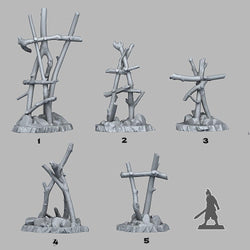 3D Printed Fantastic Plants and Rocks Ancient Tribal Ruins 28mm - 32mm D&D Wargaming (Online Only)