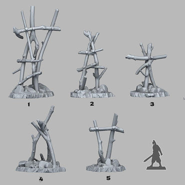 3D Printed Fantastic Plants and Rocks Ancient Tribal Ruins 28mm - 32mm D&D Wargaming (Online Only)