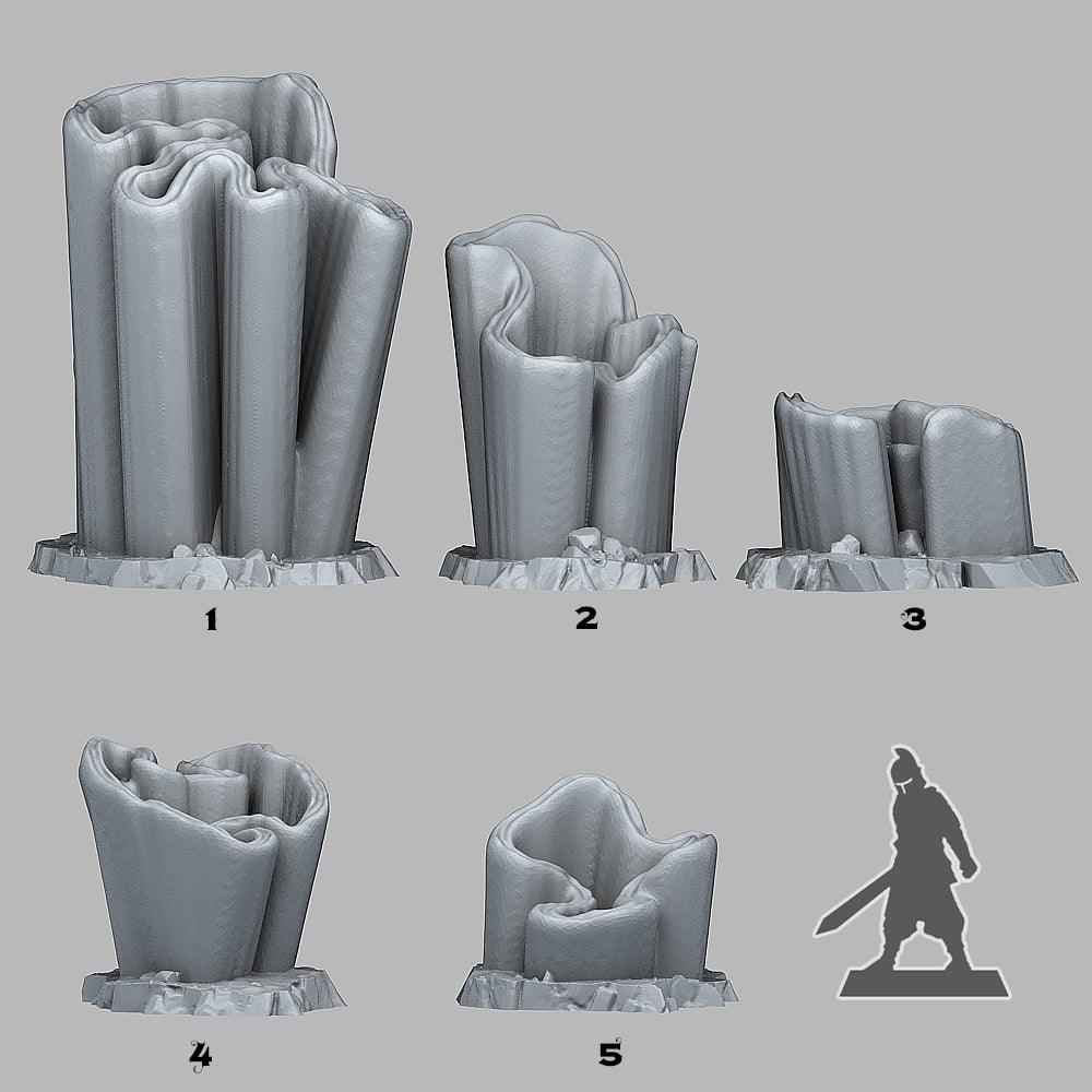 3D Printed Fantastic Plants and Rocks AURORA BOREALIS CORAL 28mm - 32mm D&D Wargaming (Online Only)