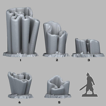 3D Printed Fantastic Plants and Rocks AURORA BOREALIS CORAL 28mm - 32mm D&D Wargaming (Online Only)