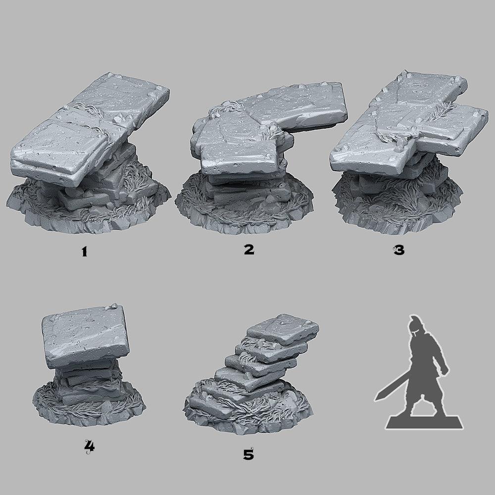 3D Printed Fantastic Plants and Rocks Aztec Modular Bridges 28mm - 32mm D&D Wargaming (Online Only)