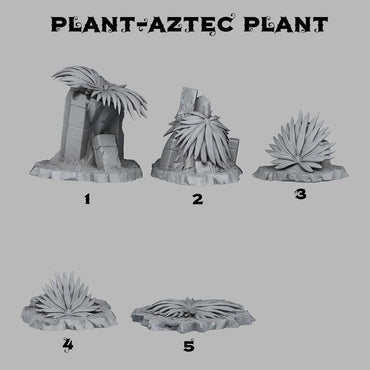 3D Printed Fantastic Plants and Rocks Aztec Plant 28mm - 32mm D&D Wargaming (Online Only)