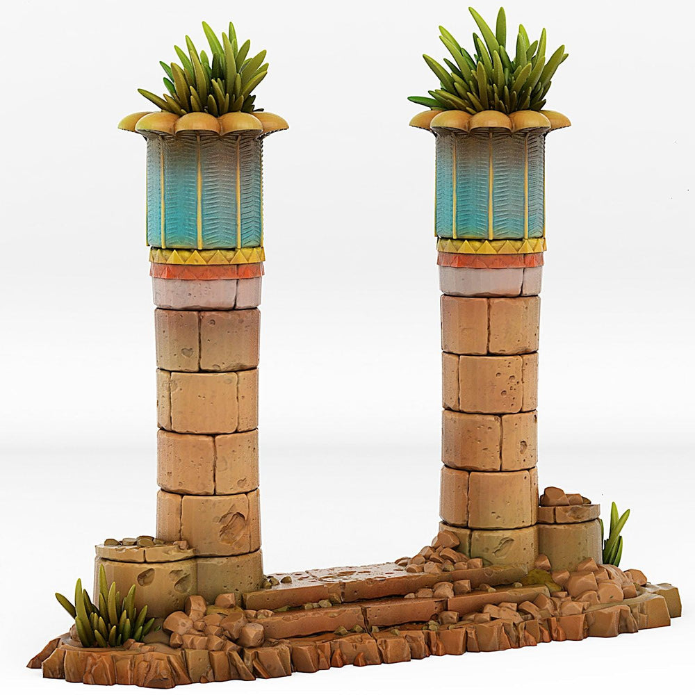3D Printed Fantastic Plants and Rocks Babylone Portal With Its Magic Water Effect 28mm - 32mm D&D Wargaming (Online Only)