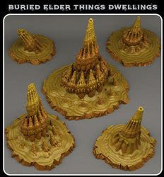 3D Printed Fantastic Plants and Rocks Burried Elder Things Dwellings 28mm - 32mm D&D Wargaming (Online Only)