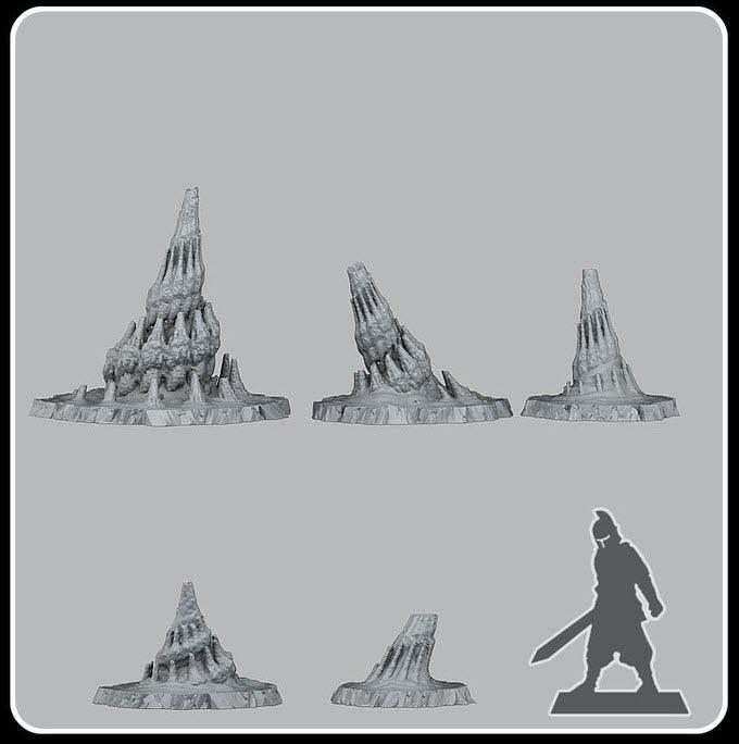 3D Printed Fantastic Plants and Rocks Burried Elder Things Dwellings 28mm - 32mm D&D Wargaming (Online Only)