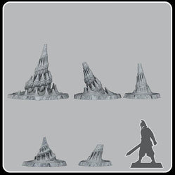 3D Printed Fantastic Plants and Rocks Burried Elder Things Dwellings 28mm - 32mm D&D Wargaming (Online Only)
