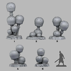 3D Printed Fantastic Plants and Rocks Candy Mushrooms 28mm - 32mm D&D Wargaming (Online Only)