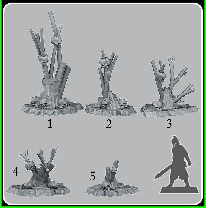 3D Printed Fantastic Plants and Rocks Cannibal Feast Branches 28mm - 32mm D&D Wargaming (Online Only)