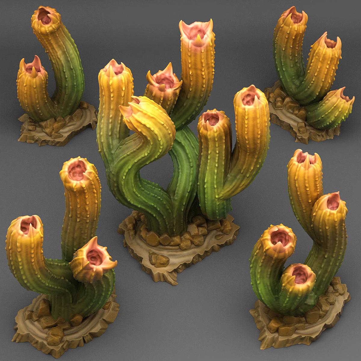 3D Printed Fantastic Plants and Rocks Carnivorous Cactus  28mm - 32mm D&D Wargaming (Online Only)