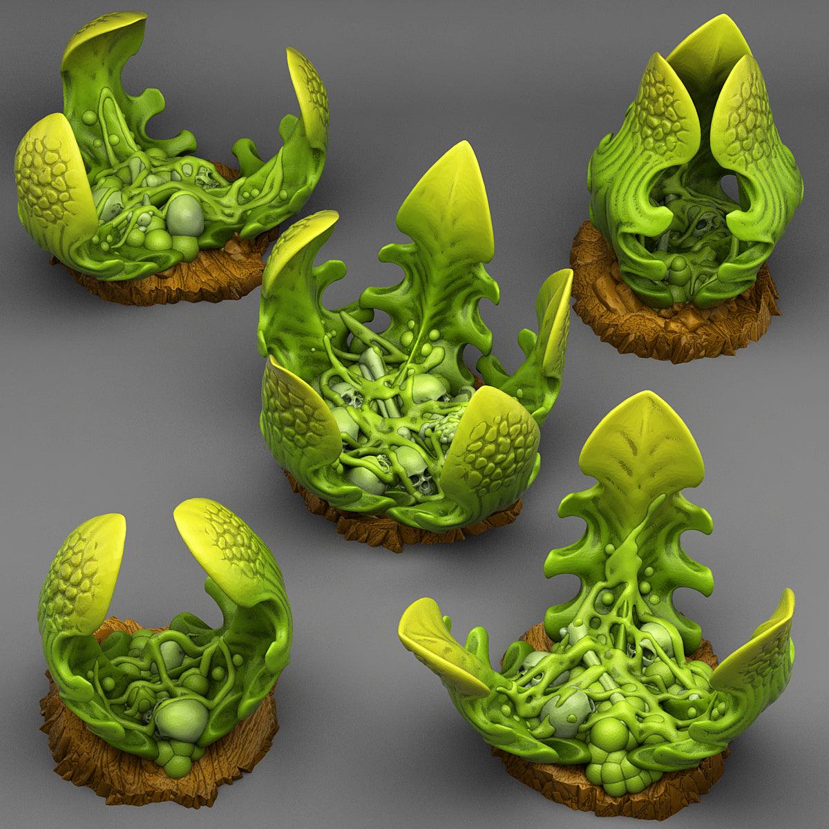 3D Printed Fantastic Plants and Rocks Carnivorous Glue Plants 28mm - 32mm D&D Wargaming (Online Only)