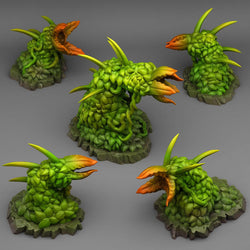 3D Printed Fantastic Plants and Rocks Carnivorous Hedges 28mm - 32mm D&D Wargaming (Online Only)
