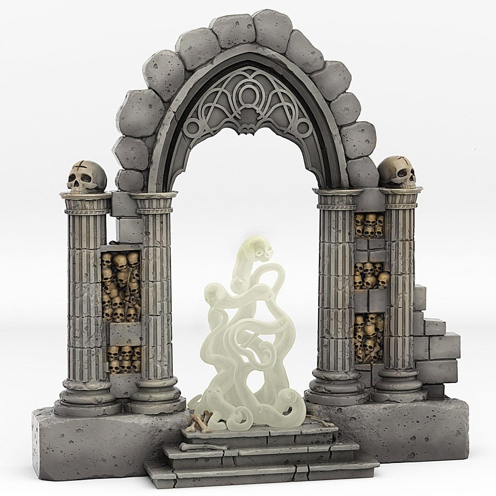 3D Printed Fantastic Plants and Rocks Catacomb Portal With Its Ghost Skulls Effect 28mm - 32mm D&D Wargaming (Online Only)