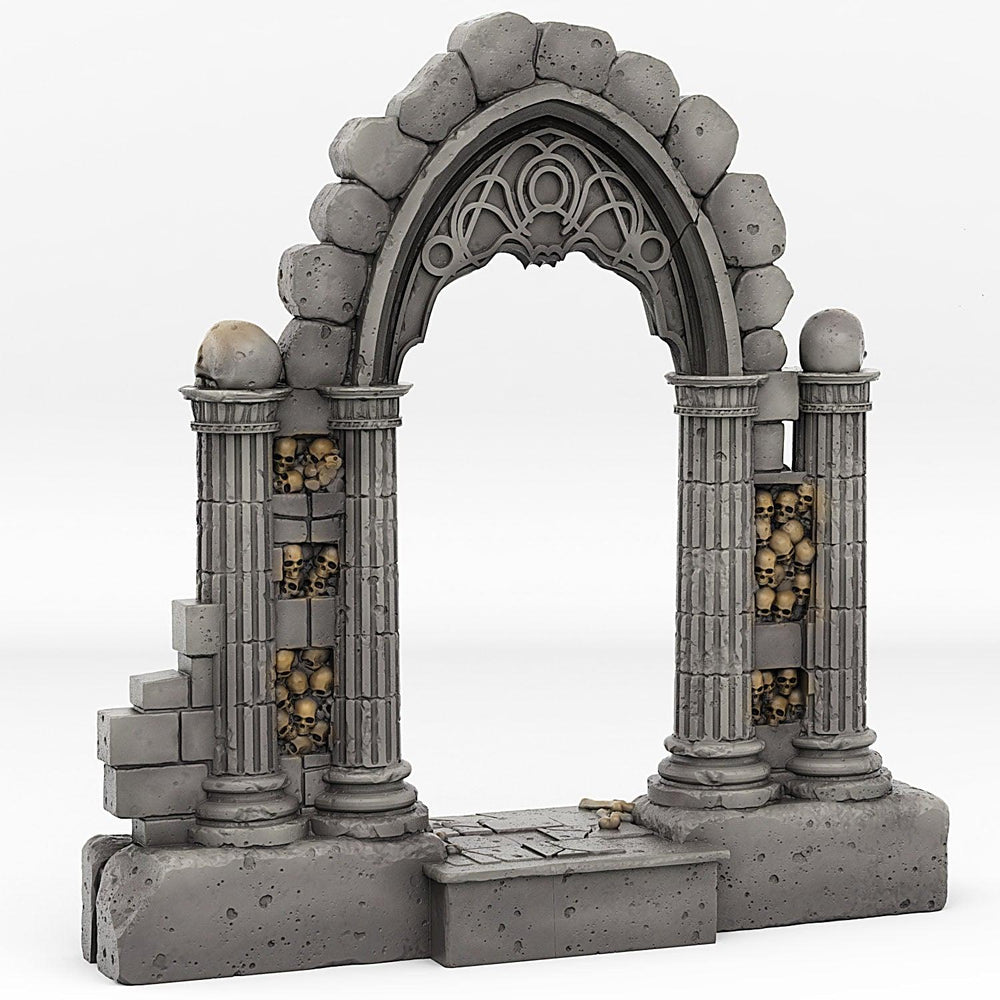 3D Printed Fantastic Plants and Rocks Catacomb Portal With Its Ghost Skulls Effect 28mm - 32mm D&D Wargaming (Online Only)