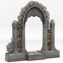 3D Printed Fantastic Plants and Rocks Catacomb Portal With Its Ghost Skulls Effect 28mm - 32mm D&D Wargaming (Online Only)
