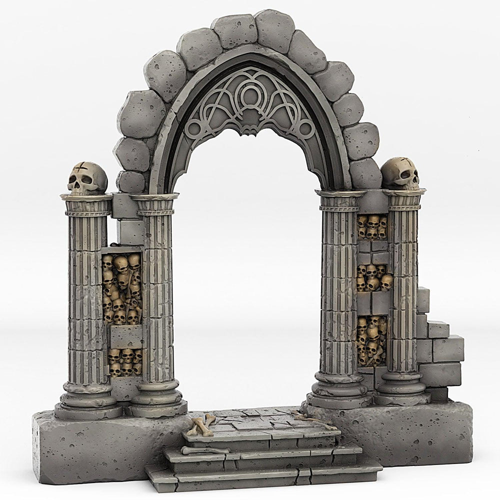 3D Printed Fantastic Plants and Rocks Catacomb Portal With Its Ghost Skulls Effect 28mm - 32mm D&D Wargaming (Online Only)