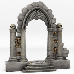 3D Printed Fantastic Plants and Rocks Catacomb Portal With Its Ghost Skulls Effect 28mm - 32mm D&D Wargaming (Online Only)