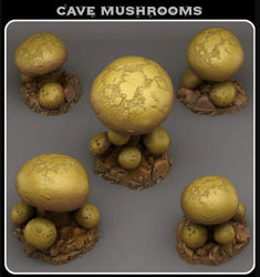 3D Printed Fantastic Plants and Rocks Cave Mushrooms 28mm - 32mm D&D Wargaming (Online Only)