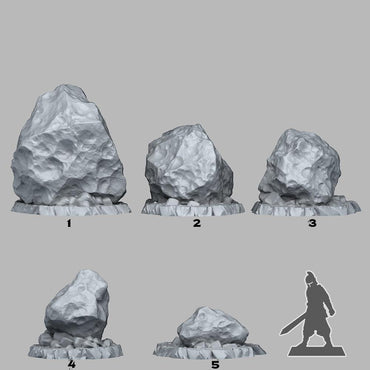 3D Printed Fantastic Plants and Rocks Crashed Asteroids 28mm - 32mm D&D Wargaming (Online Only)