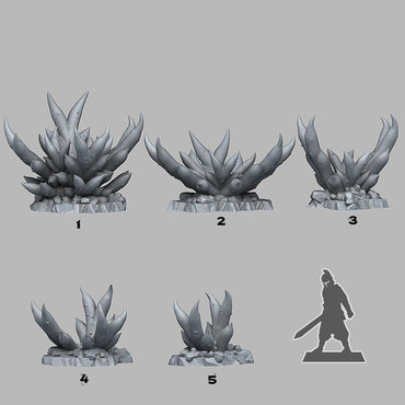 3D Printed Fantastic Plants and Rocks Creepy Bromeliad 28mm - 32mm D&D Wargaming (Online Only)