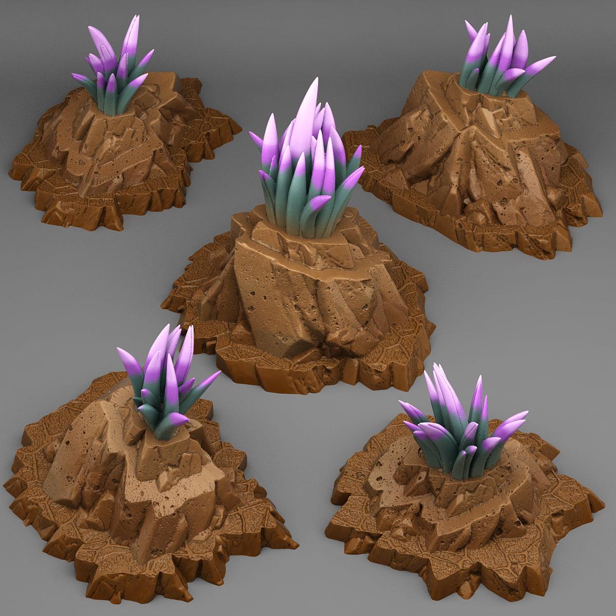 3D Printed Fantastic Plants and Rocks Crown-of-the-Desert Yucca 28mm - 32mm D&D Wargaming (Online Only)