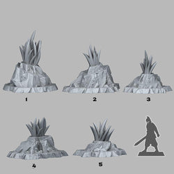 3D Printed Fantastic Plants and Rocks Crown-of-the-Desert Yucca 28mm - 32mm D&D Wargaming (Online Only)