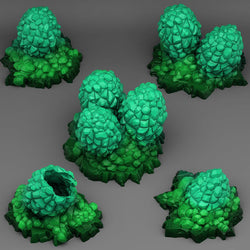 3D Printed Fantastic Plants and Rocks Crystal Dragon Eggs 28mm - 32mm D&D Wargaming (Online Only)