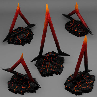 3D Printed Fantastic Plants and Rocks CULTIST BURNING SYMBOLS 28mm - 32mm D&D Wargaming (Online Only)