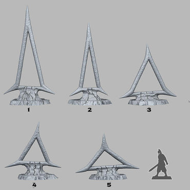 3D Printed Fantastic Plants and Rocks CULTIST BURNING SYMBOLS 28mm - 32mm D&D Wargaming (Online Only)