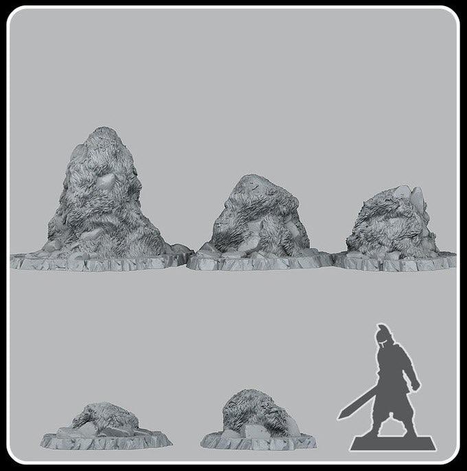 3D Printed Fantastic Plants and Rocks Curious Grassy Rocks 28mm - 32mm D&D Wargaming (Online Only)