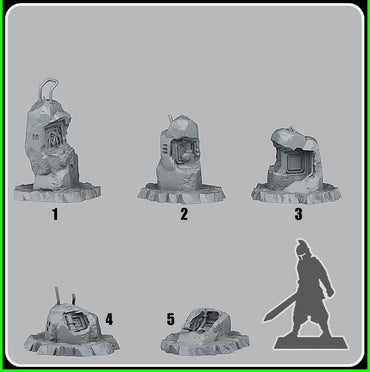 3D Printed Fantastic Plants and Rocks Cyber Stones 28mm - 32mm D&D Wargaming (Online Only)