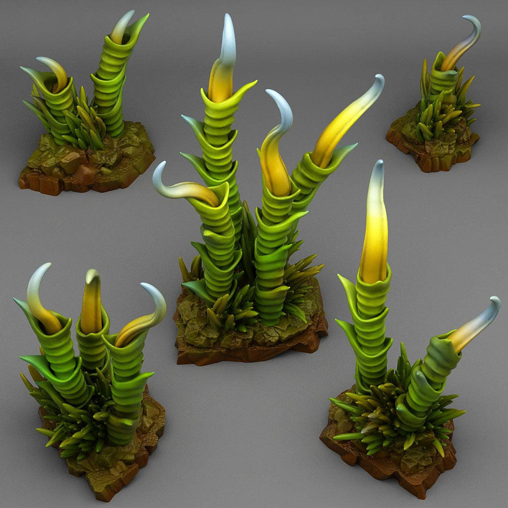 3D Printed Fantastic Plants and Rocks Damned Lilies 28mm - 32mm D&D Wargaming (Online Only)