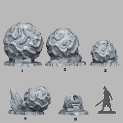 3D Printed Fantastic Plants and Rocks Dark Observer Stones 28mm - 32mm D&D Wargaming (Online Only)